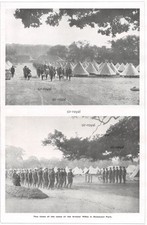 Artists Rifle Camp in Richmond Park - 1917 - WW1 Military ~19x29cm