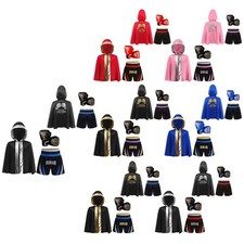 Unisex Kids Set Boxer Outfit Boxing Costume Open Front Champion Themed Fighting