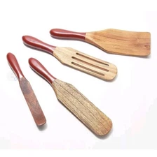 Mad Hungry  4-Piece Teak Spurtle Set - NEW