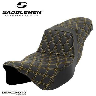 SATTEL HARLEY TOURING SADDLEMEN Step-Up 808-07E-17507 2-Up Seat Schwarz Gel | Ult...