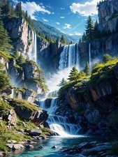 Diamond Art Kits for Adults, Forest Landscape 5D Diamond Painting Kits Dots for