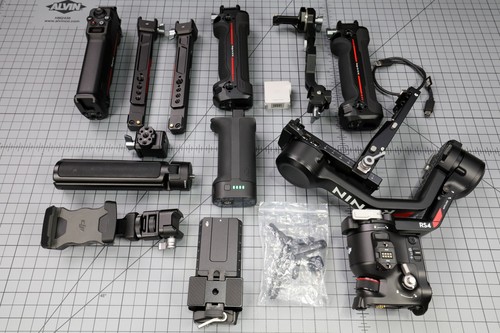 DJI Ronin RS 4 Gimbal, Tracking Module, SmallRig Remote Grips, Nanuk 925 Case