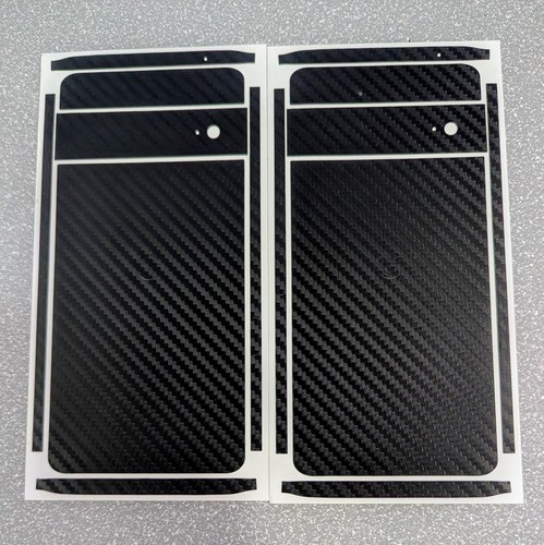 3pcs Google Pixel 7 Pro Skins Decal - (2) Carbon Fibre & (1) Matte Black Texture - Picture 2 of 3