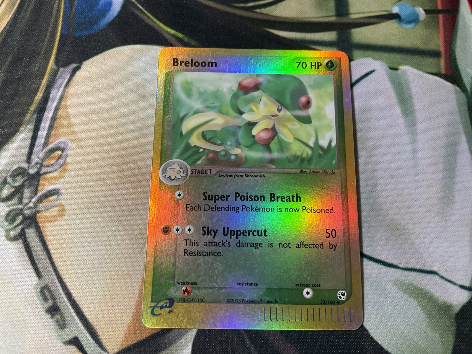 2003 Pokemon Breloom EX Sandstorm Reverse Holo #33 Near Mint Low Pop
