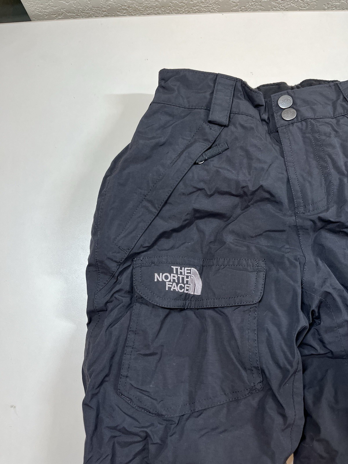 Black North Face Hyvent Ski Snow Snowboarding Pants Youth Girls Size S Small 7/8 thumbnail 3