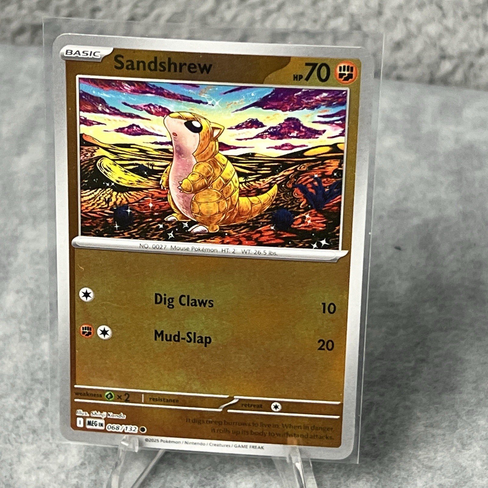 Sandshrew Reverse Holo Common ME01: Mega Evolution 068/132 NM