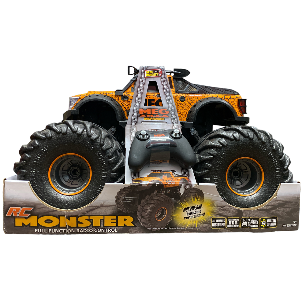 1:8 New Bright Megzilla RC Monster Truck with Rechargeable Battery