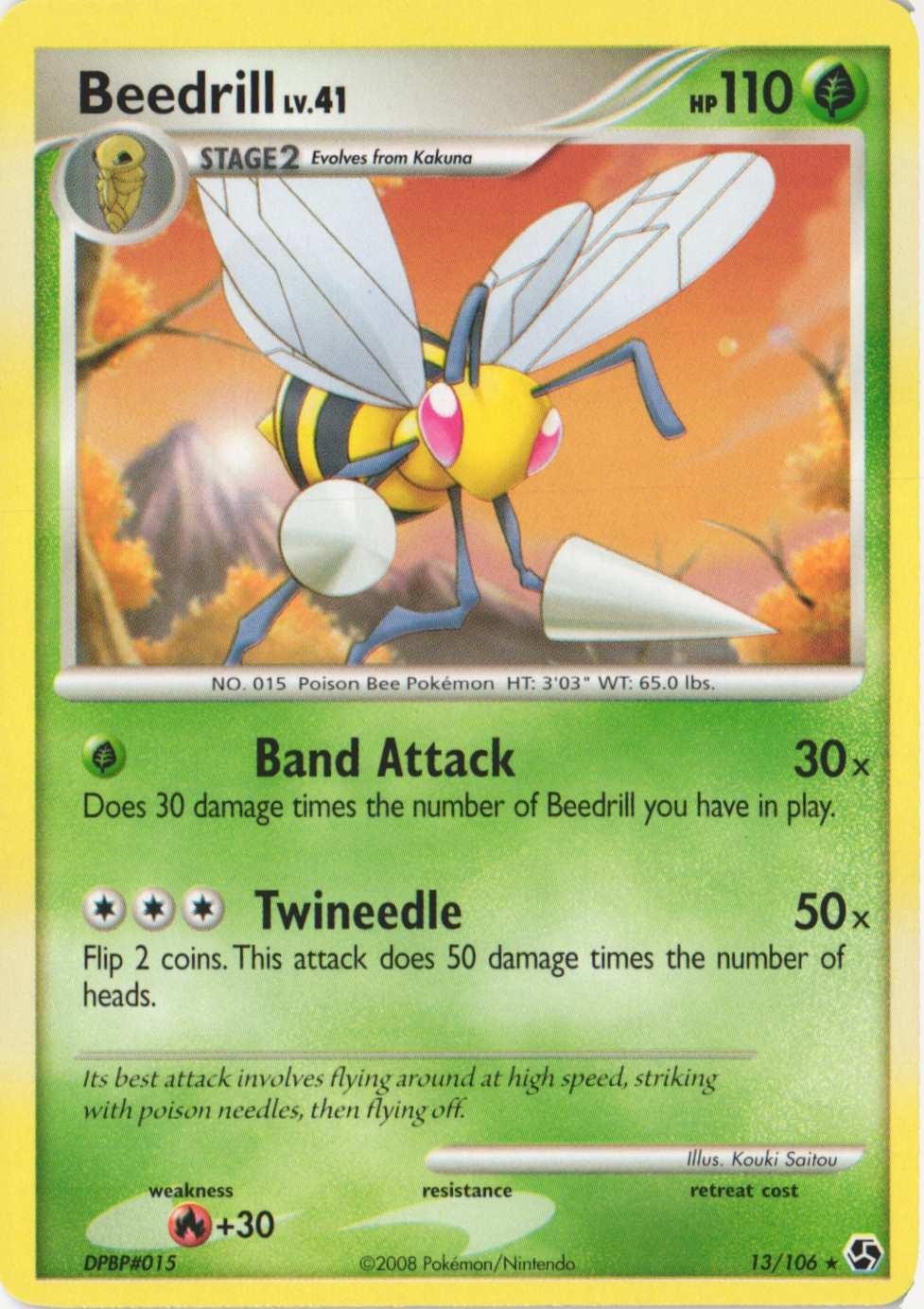 Beedrill 13/106 Rare Great Encounters Pokemon Near Mint