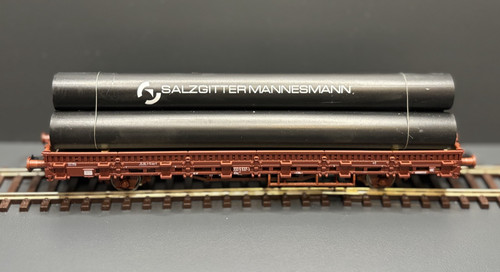 Roco H0 67649-67754 Rungenwagen, beladen mit Röhren, der DB AG, 6-teilig | Zustand: Gebraucht