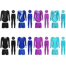 Girls Ballet Jazz Leotard Competitions Unitard Cha-Cha Jumpsuit Sports Bodysuit