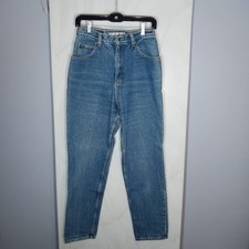 Vtg Zena Mom Jeans Sz 8 Denim Blue Tapered Leg High Waisted 1990s Grunge Preppy