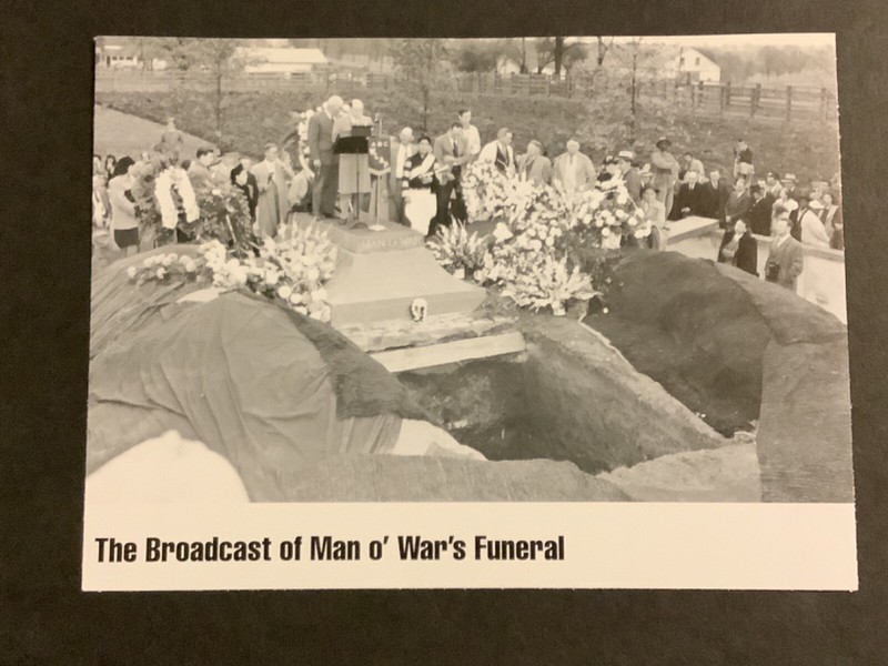 MAN O’ WAR  photo  Broadcast of Funeral Horse Racing