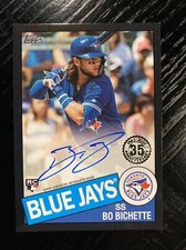 2020 Topps BO BICHETTE 1985 Topps 35th Auto Black 71/199 BLUE JAYS