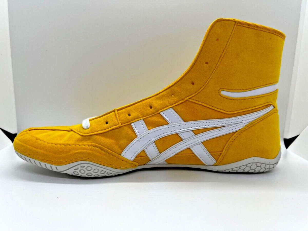 asics Boxing Wrestling Shoes Yellow White Line White