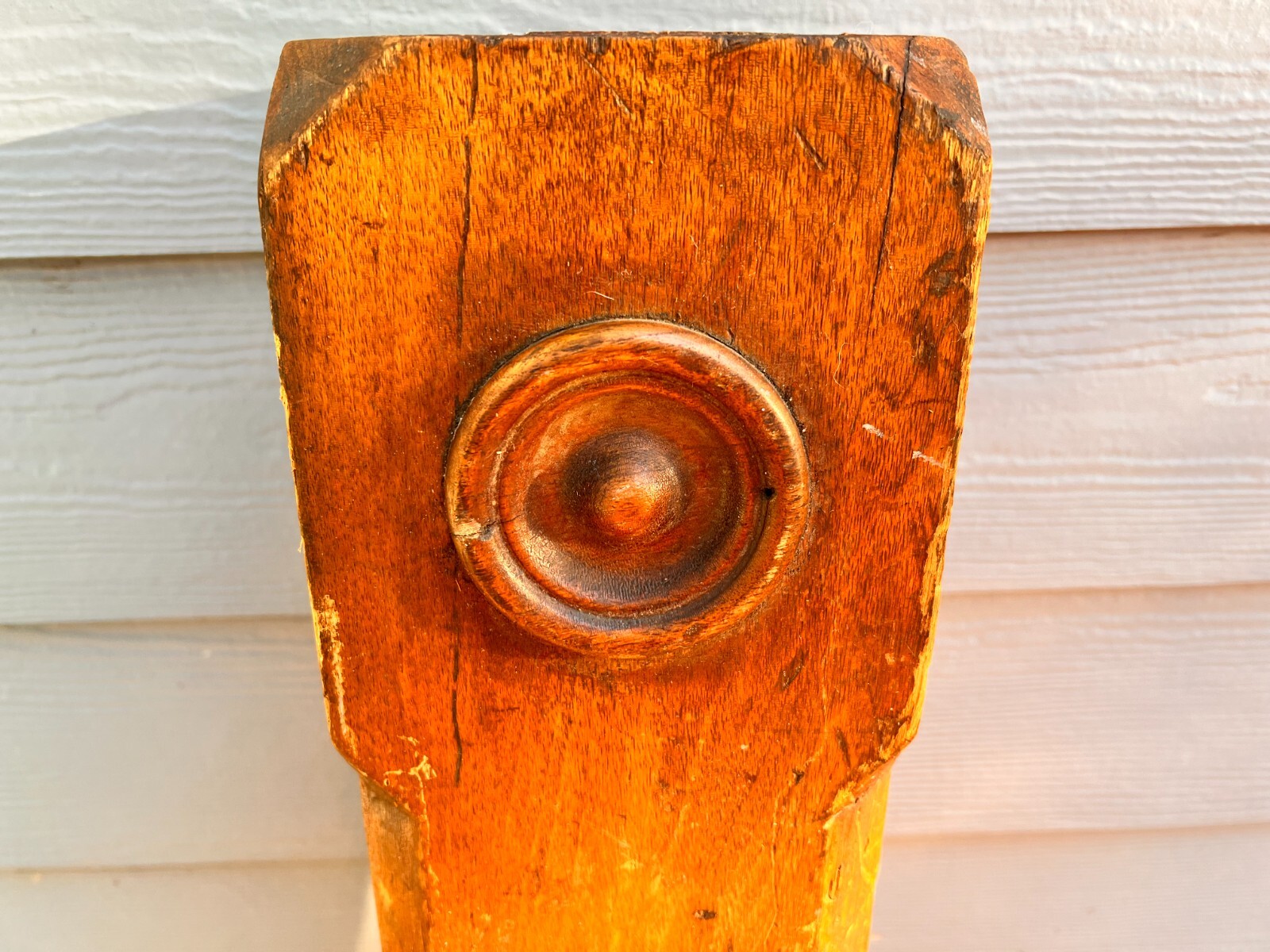 Vintage Wood Newell Post Architectural Antique Plant Stand Pedestal