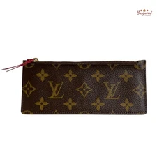 Authentic Louis Vuitton Monogram Coated Canvas Josephine Wallet Zippered Insert