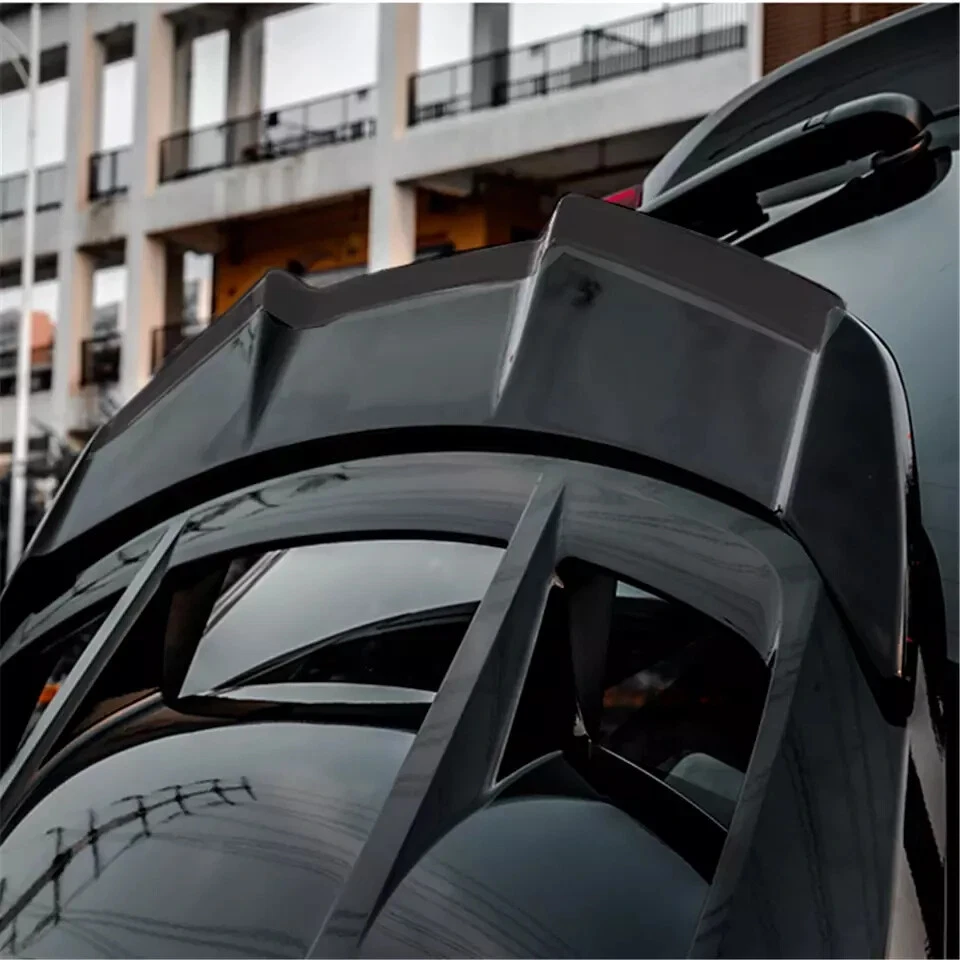 Para Toyota C-HR CHR 2016-2019 negro brillante ventana trasera techo alerón labio del ala Foto 3 de 4