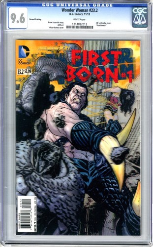 Wonder Woman Vol 2  #23.2  CGC 9.6 NM+ White Pages 2nd prtg 3D Lenticular cover