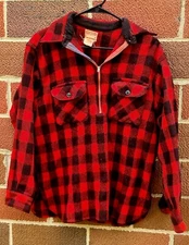 Vintage 50s Sears Roebuck Hercules Wool Plaid Jacket Talon Zipper Size Medium 
