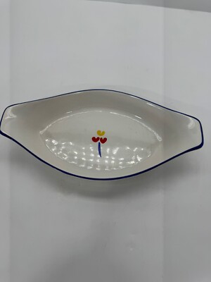 Vintage Riva Designs Tulips AU Gratin Baking Dish Made In Japan