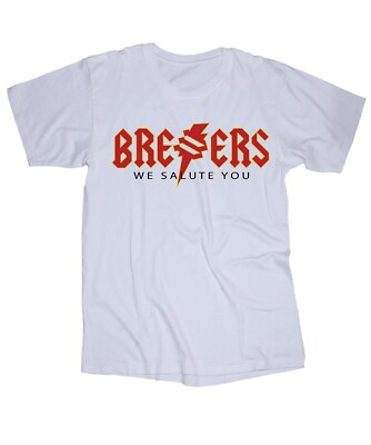 ALL BREWERIES Brewers Brewer, we salute you white t-shirt Beer Rock n Roll Drink