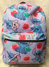 LILO STITCH ANGEL BACKPACK all over print Disney purple school bag kids childs