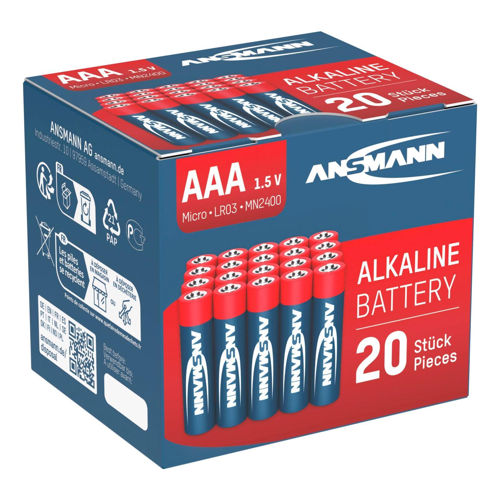 Thumbnail - 1x20 Ansmann Alkaline Micro Aaa Lr 03 Red-line Box 5015538 Batterie