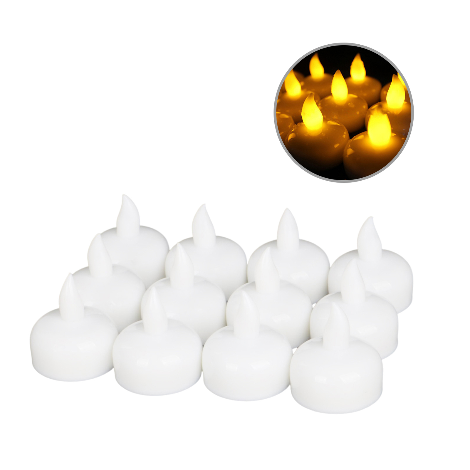 12pcs Candle Light Flickering Decorative Fish Tank Decorative Led Light