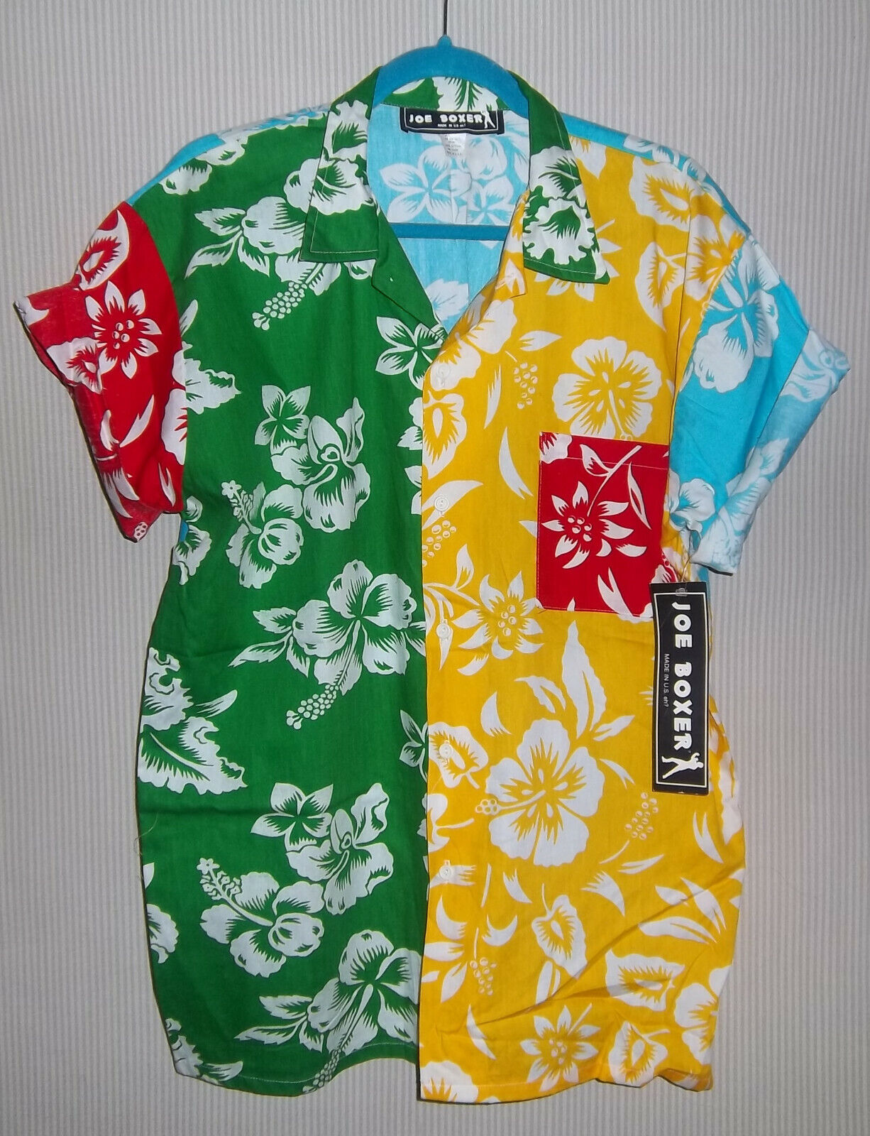 Vintage 80s JOE BOXER Hawaiian Shirt Size L/XL Ch… - image 6
