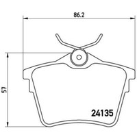 Brembo Bremsbelagsatz Scheibenbremse Hinten FüR Peugeot 407 SW 2.0 Hdi 135