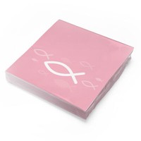 20X Itenga Servietten Fisch Taufe Kommunion Konfirmation Rosa Weiß 30Cm 3Lagig