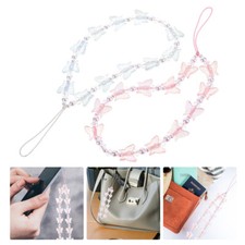 2pcs Women Cell Phone Lanyards Cellphone Chain Holders Colorful Phone Pendants