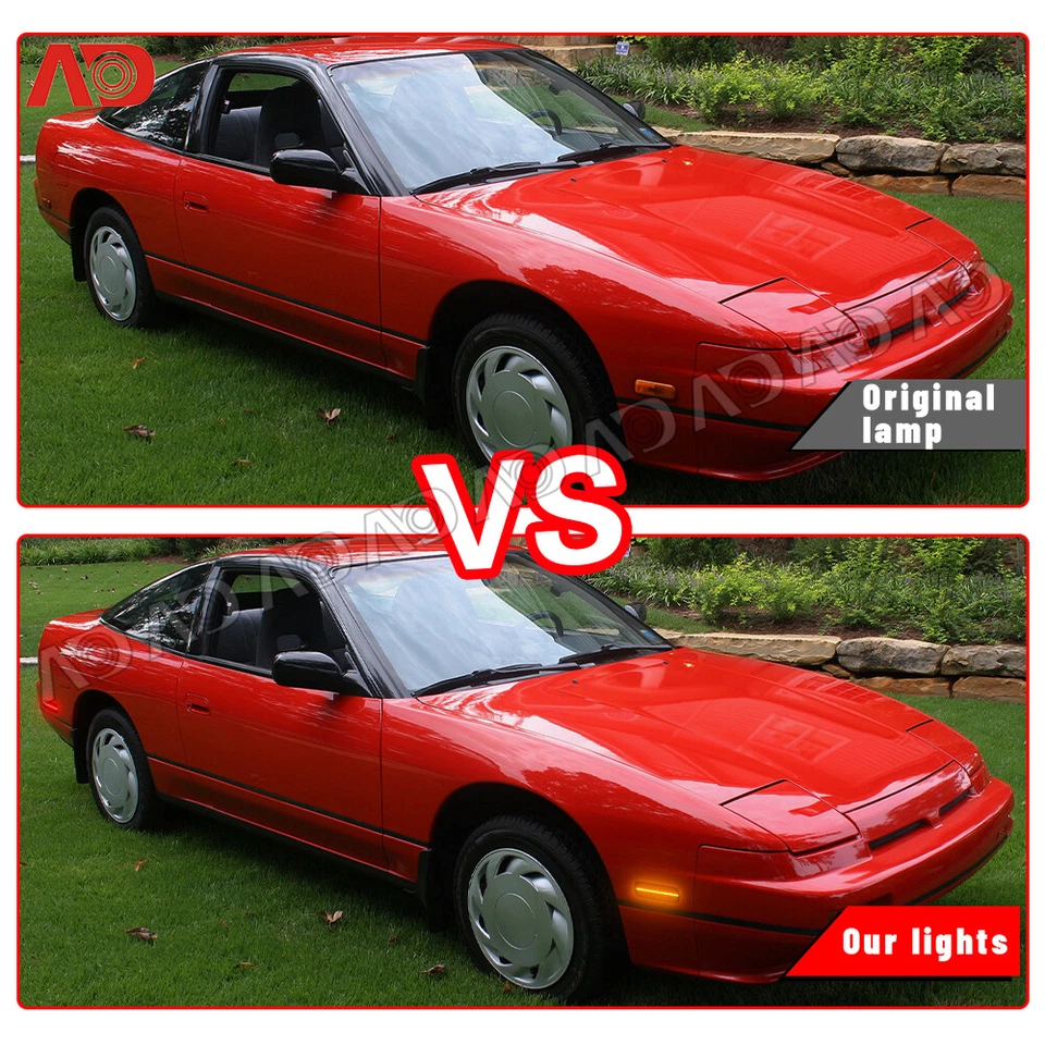 Para Nissan 240SX S13 1989-1994 Ámbar Ahumado Rojo LED Marcador Lateral Señal de Giro Lámpara Foto 4 de 4