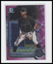 2022 Bowman Chrome #BCP-248 Yiddi Cappe Prospects Fuchsia/Pink Shimmer Refractor