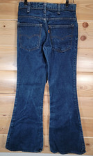 VTG 70s Levis 684 Bell Bottom Flare Orang Tab Jeans Unisex 28X32 READ