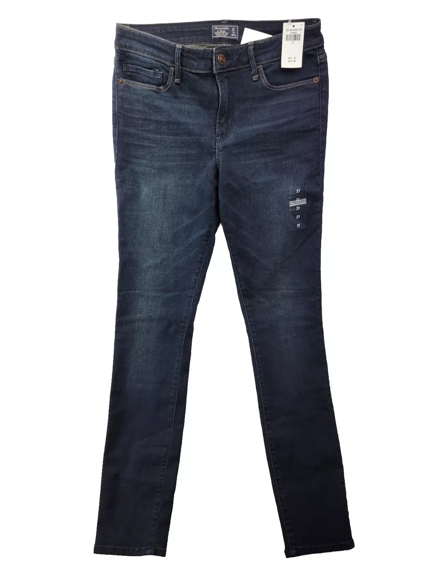 NEW Abercrombie Fitch Harper Low Rise Super Skinny Women s 27 Dark Blue Jeans