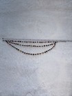 3 Strand Red, Pink, White, Clear, And Brown Beaded Necklace W Gold Colored Metal — photo 3