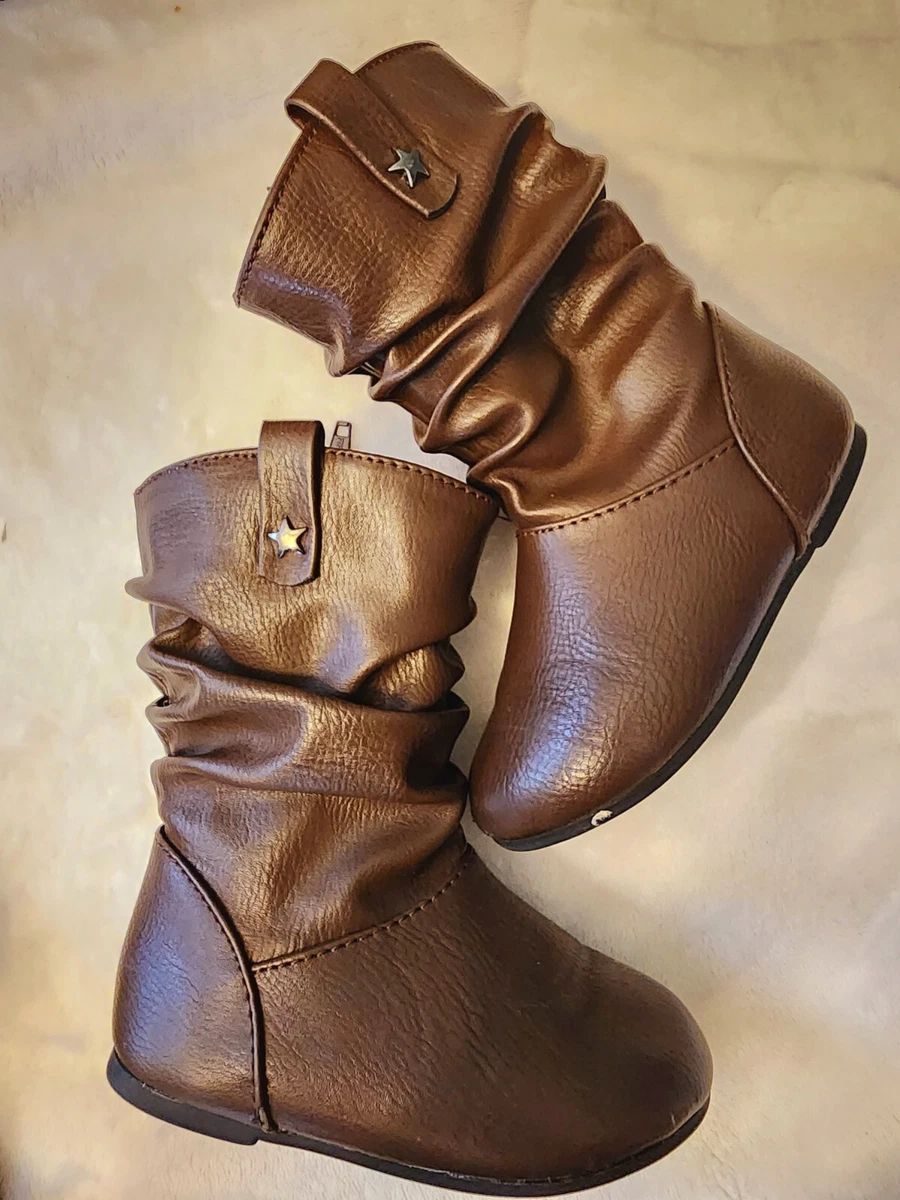 Botas Para Niña size 7M . de niña cafe con siper. girl booties | eBay