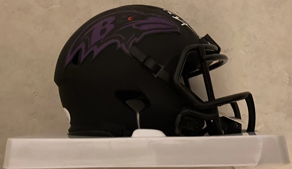 Ray Lewis Autographed Signed Baltimore Ravens Eclipse HOF Mini Helmet JSA COA - Image 4 of 4