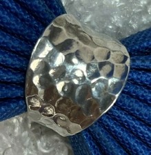 Vintage Hammered concaved 3/4" Sterling Silver 0.925 wide band Ring size 5.75