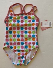 NWT Gymboree Spring Rainbow 4 4T Multi-Colored Big Polka Dot Swimsuit