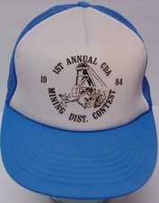 Vtg 1984 1st Annual CDA MINING DISTRICT CONTEST Miner SNAPBACK HAT TRUCKER CAP