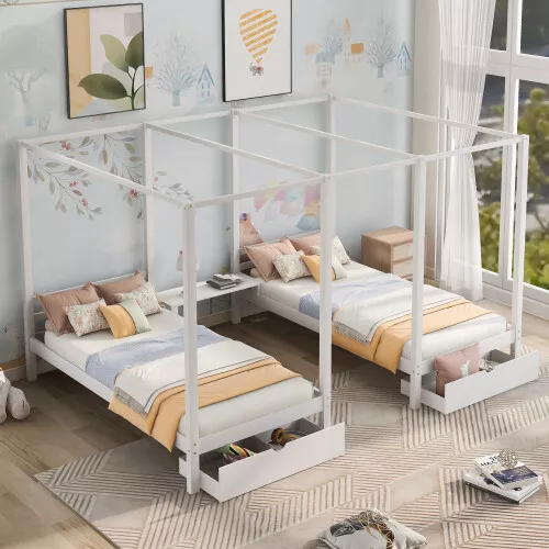 Canopy bed 2024 with storage