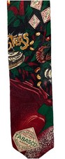 Vintage Tabasco Silk Tie Hot Sauce Novelty Oysters Peppers Made In USA