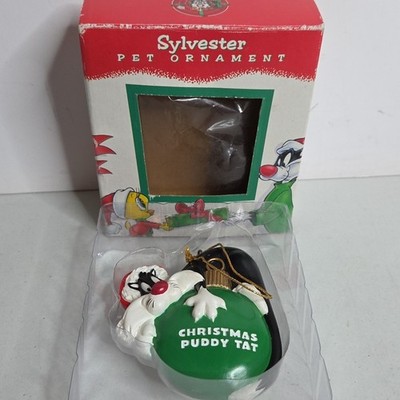 Sylvester Puddy Tat Christmas Ornament Warner Bros Studio Looney Tunes 1996 Rare