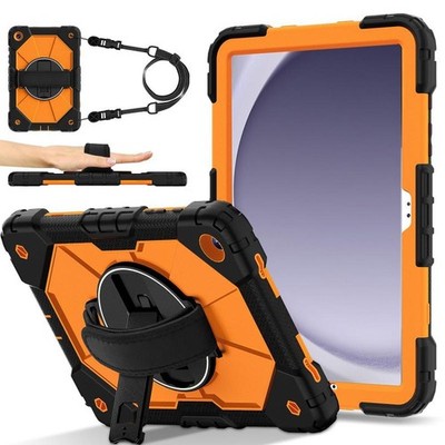 Für Samsung Galaxy Tab A9+ Kontrastfarbe Roboter Silikon Hybrid PC Tablet Hül...