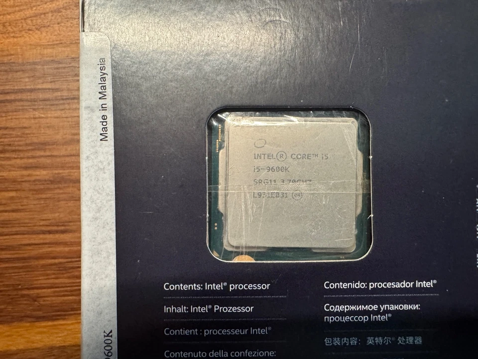INTEL 9TH GEN CORE I5-9600K SRG11 3.7GHZ 6-CORE LGA1151 CPU - USED - Image 4 of 4
