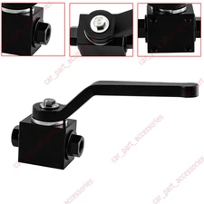 Black 1/8" NPT Aluminum Brake Line Lock Shut Off Valve Billet Quality