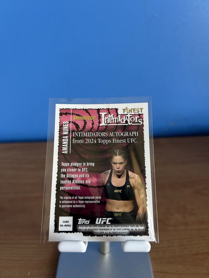Carte Autographe Amanda Nunes 2025 Topps Chrome UFC - Carte Signée Original - Édition Octogone