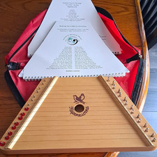 Melody Harp Instrument - Wood Body, W/music And Case